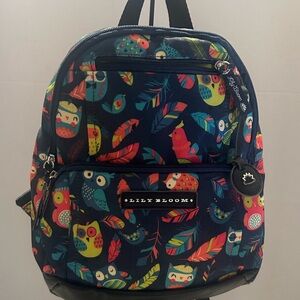 Lily Bloom Navy Mini Backpack with Wallet